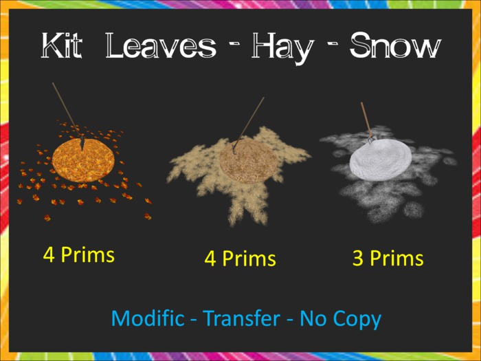 Kit Leaves, Hay, Snow