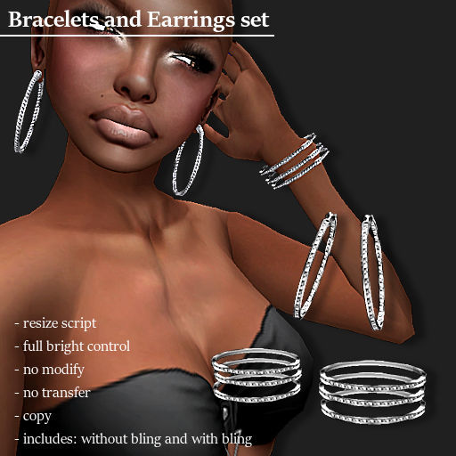 Bracelet / Earing RNI Platinum -RYCA-