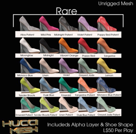 ::HH:: Hucci Lavan Wedge - Wild Pink RARE