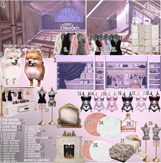 Birdy - Boudoir - Fur Chair White [BOX]