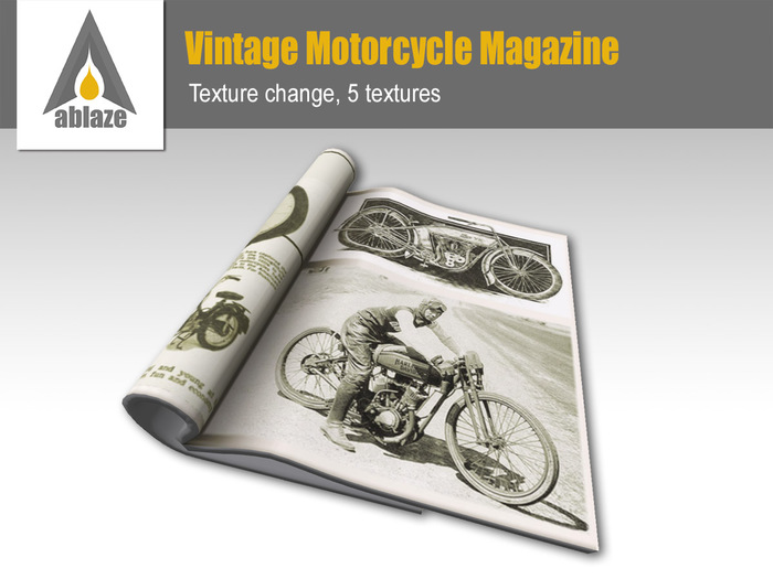 Ablaze Vintage Motorcycle Magazine - Texture Change