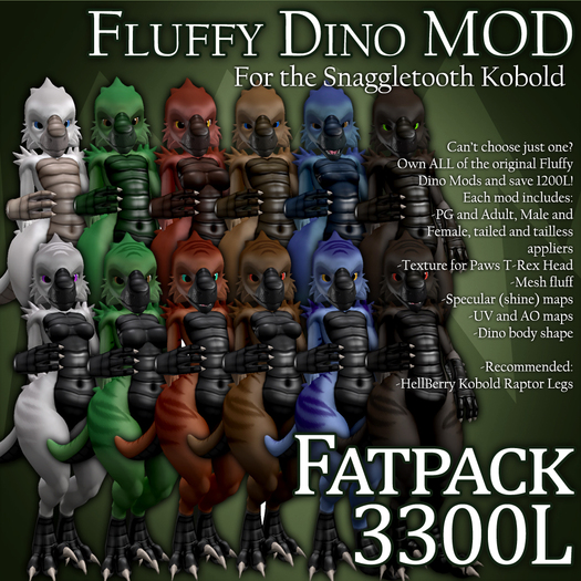 MOOPA Inc. Fluffy Dino MOD Fatpack (BOX)