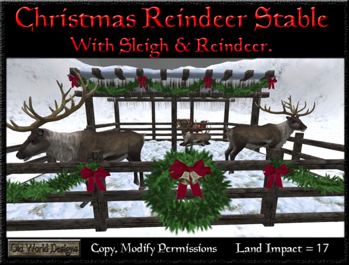 Christmas reindeer manger boxed