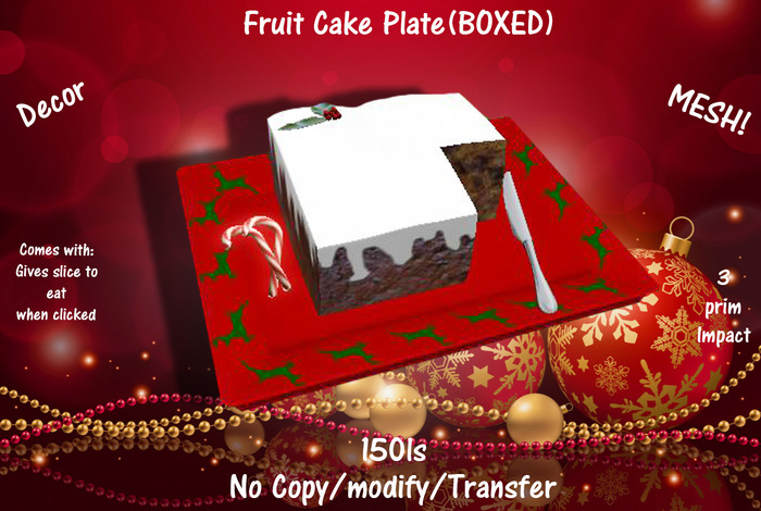 Fruit Cake Plate(BOXED)