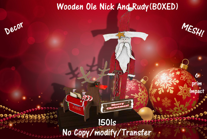 Wooden Ole Nick And Rudy(BOXED)