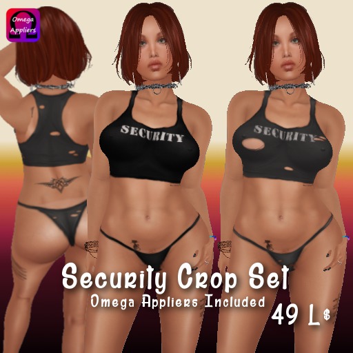 Ladies Security Crop Set W-Omega Appliers