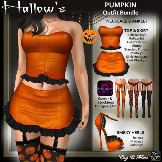 C&F Hallow's Pumpkin Outfit BUNDLE