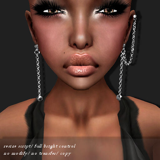 [DEMO] Earring Long Chain Silver    -RYCA-