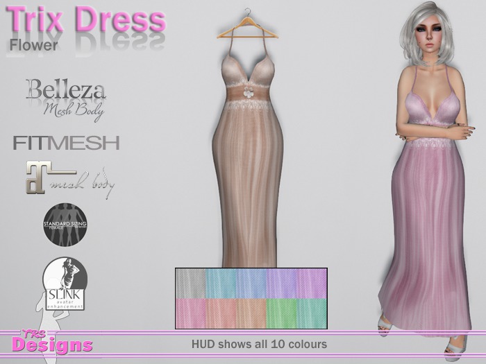 Trix Dress With Hud Flower