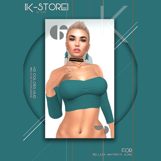 [K-Top] - Off Shoulder Crop Top (ADD)