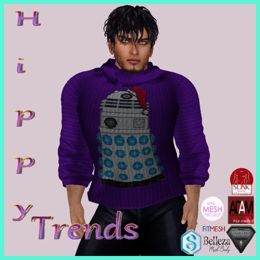 {HT} Purple Dalek Holiday Sweater