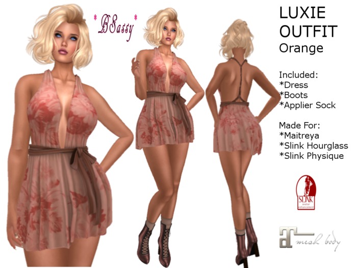 *BSASSY* LUXIE OUTFIT ORANGE