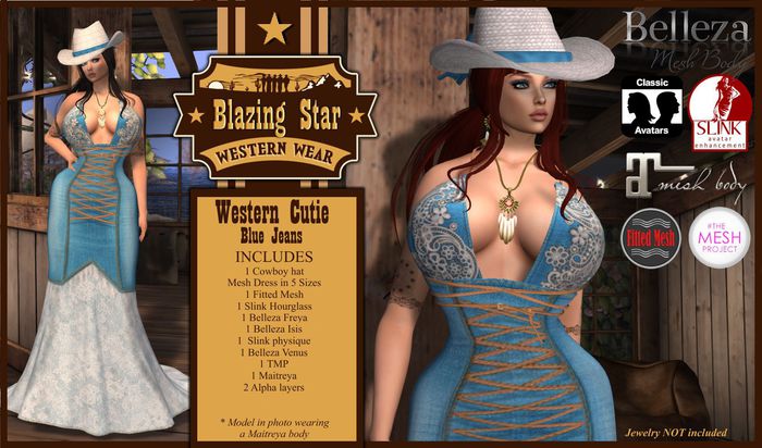 *BLAZING STAR*Western Cutie-Blue Jeans