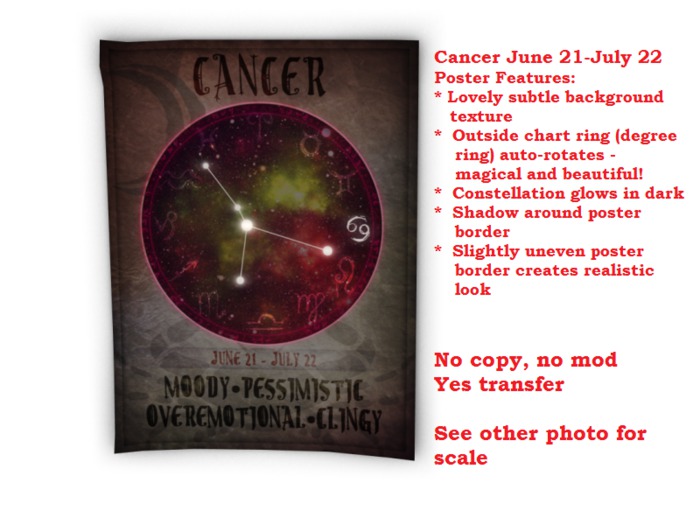 ::Static:: Horoscope Poster - 16 Cancer -