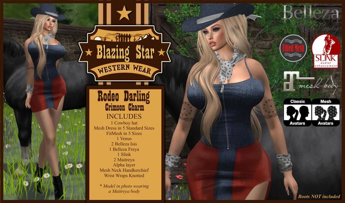*BLAZING STAR*Rodeo Darling-Crimson Charm