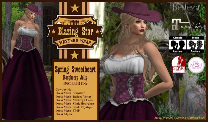 *BLAZING STAR*Spring Sweetheart-Raspberry Jelly