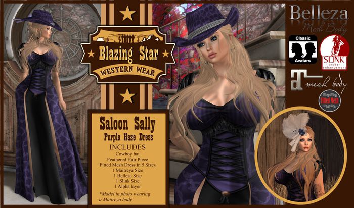 *BLAZING STAR*Saloon Sally-Purple Haze