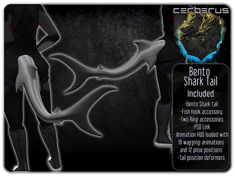 Second Life Marketplace - .:C:. Bento Shark Tail - PSD included!