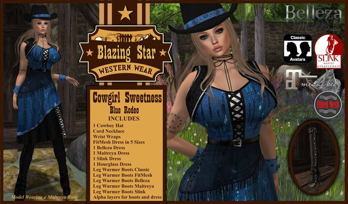 *BLAZING STAR*Cowgirl Sweetness-Rodeo Blue