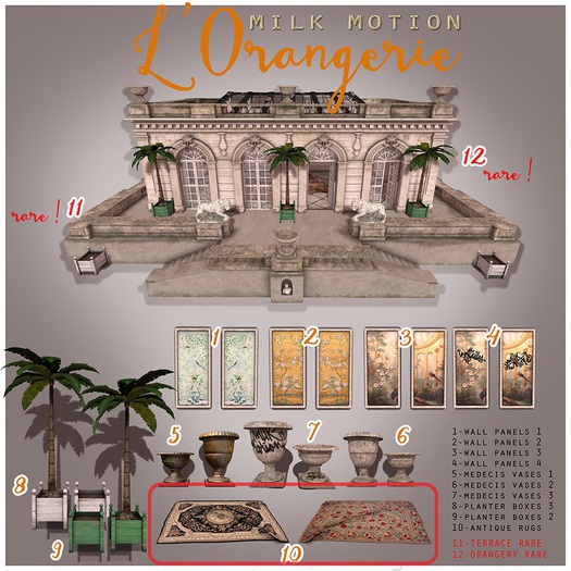 (Milk Motion) L'orangerie - Medicis vases 2