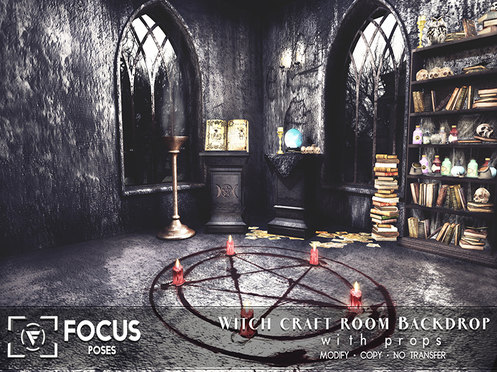 [ Focus Poses ] Witch Craft Room Backdrop