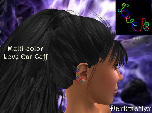 Multi-Color Love Ear Cuff