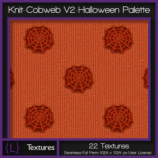 {L} Knit-Cobweb V2-Halloween Palette