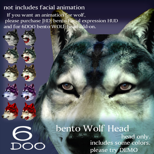 *6DOO* bento wolf head