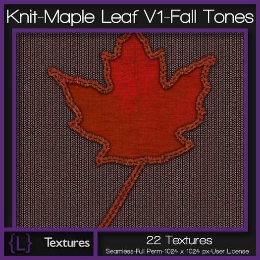 {L} Knit-Maple Leaf V1-Fall Tones