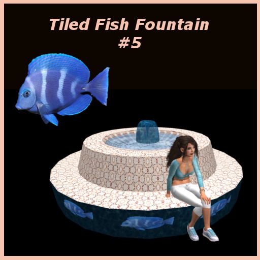 Tile Fishie Fountain #5 (6 prims)