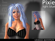 PIXIE Long Spikey Top Flexi LIGHT BLUE HAIR