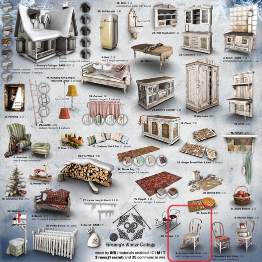 08_8f8 - Granny's Winter Cottage - Granny's Knit Chair 