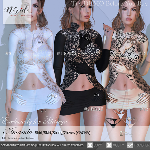 ~Nerido~ Amanda  SET  RARE Black=1+2+3+4+5