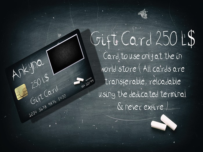 .:: Ankyna ::. Gift Card 250 L$