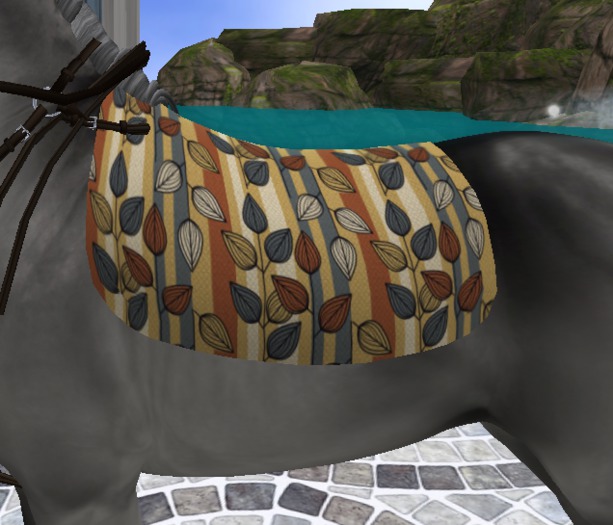 Rococo - Autumn Leaves Stripes Saddlepad