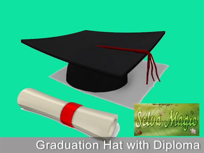Graduation hat with diploma & CARD NECKLASE