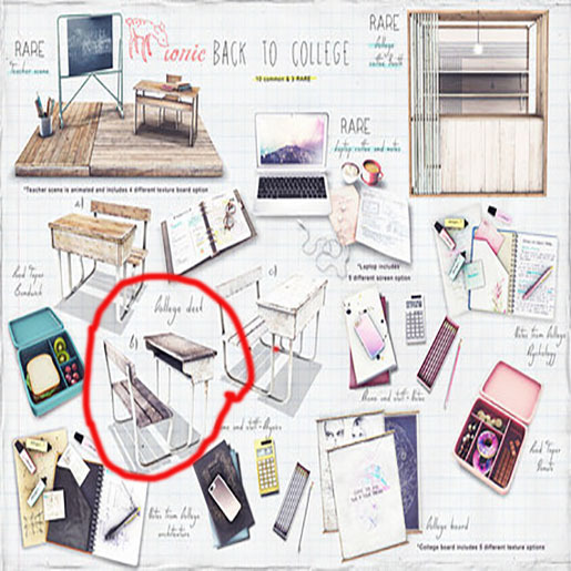 ionic : College desk  (B)