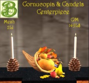 BGU7 Cornucopia & Candels Centerpiece