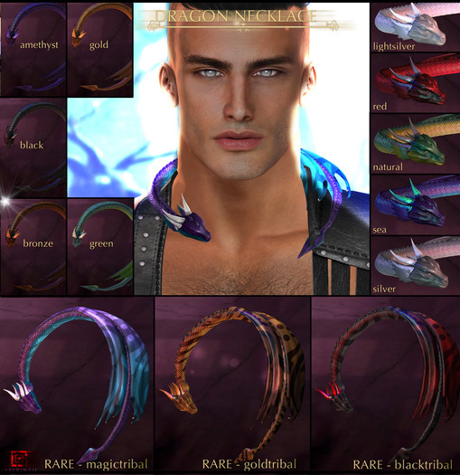 -Labyrinth- 'Dragon' Necklace @ GGOct - Green