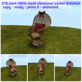 S*R.store 100% mesh Christmas wicker armchair