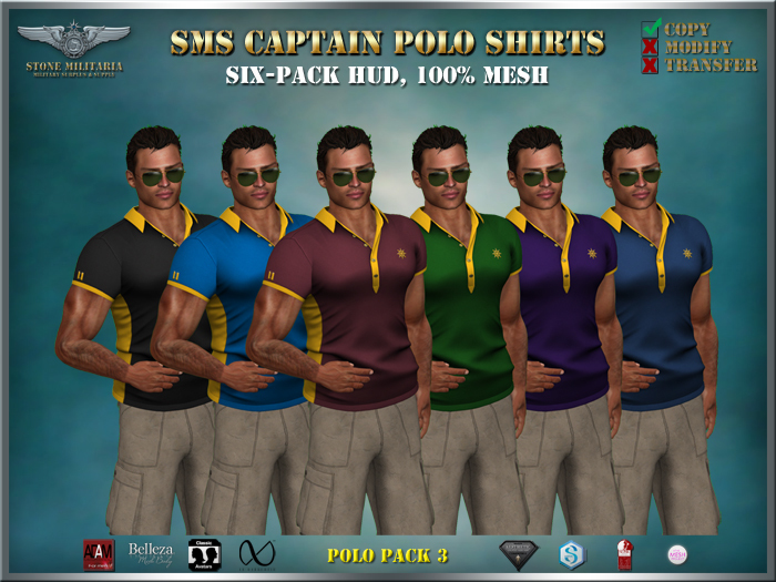SMS Captain Polo Shirts - Pack 3