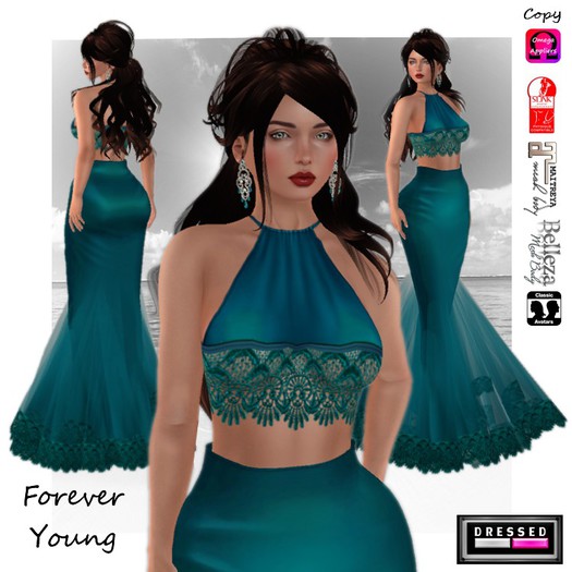 ::DBL:: Forever Young Dress ~ Tide Pool Teal