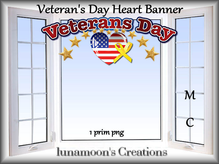 Veteran's Day Heart Banner