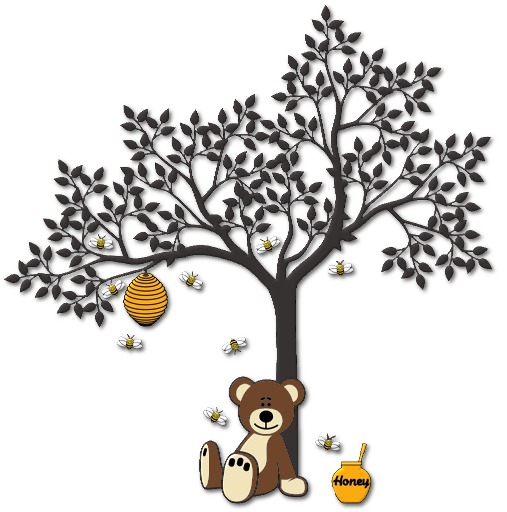 Kids Wall Decor - Teddy Tree