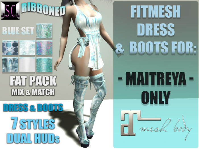 .:S.C:. Silky Ribboned - Blue Set - Fat Pack - Maitreya