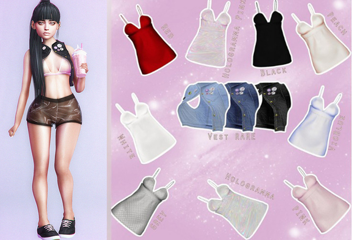 RUST REPUBLIC [Teen] Vest Freya Blue RARE(rez)