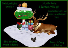 North pole Santa's Village Sign