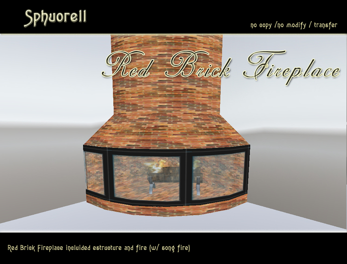 Box Red Brick Fireplace [[**]] Sphuorell [[**]]
