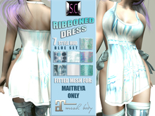 .:S.C:. Silky Ribboned Dress - Blue Set - Maitreya