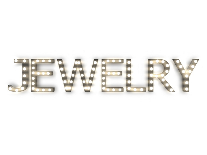 [Px] "JEWELLRY" Illuminated Light Bulbs Sign